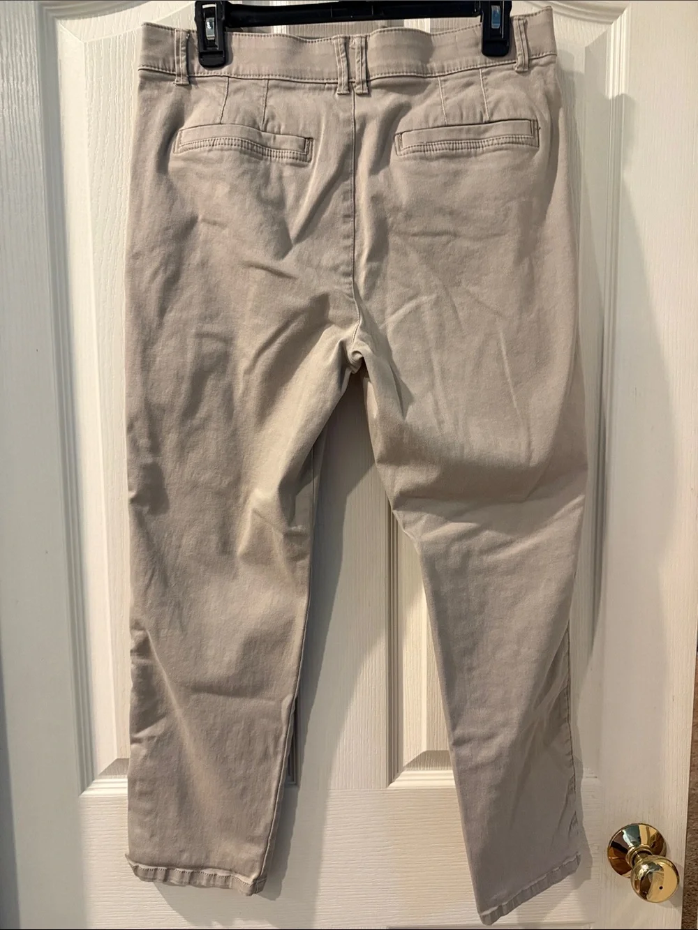 Democracy Straight-Leg pants in Light Taupe